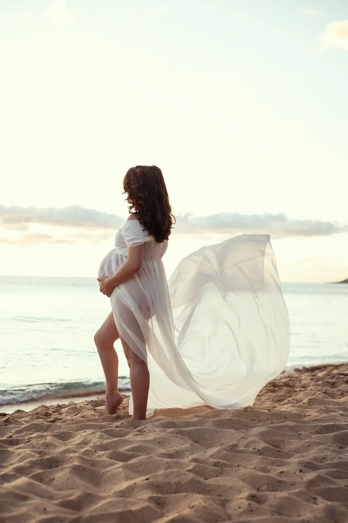 Angela’s Empowered Mama Session: Honoring New Life at Tracks Beach 2